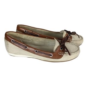 Cole Haan | Cream and tan boat shoes 7.5